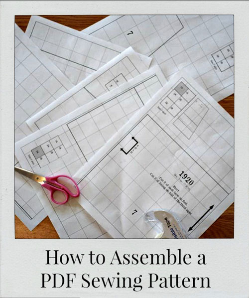 how to assemble a pdf sewing pattern