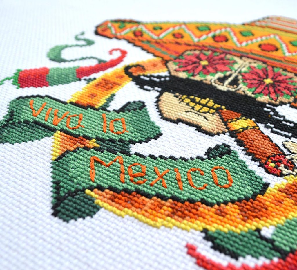 Viva l Mexico cross stitch kit